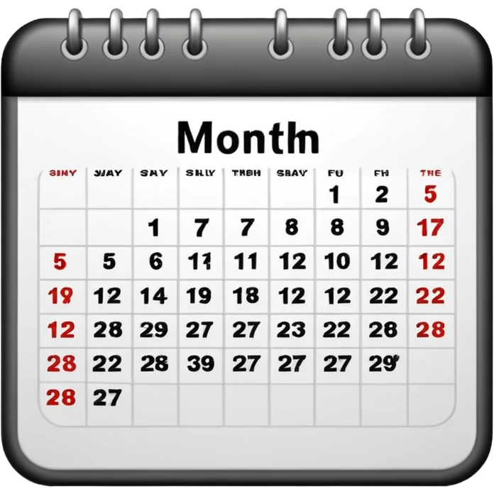 simple calendar without days  emoji