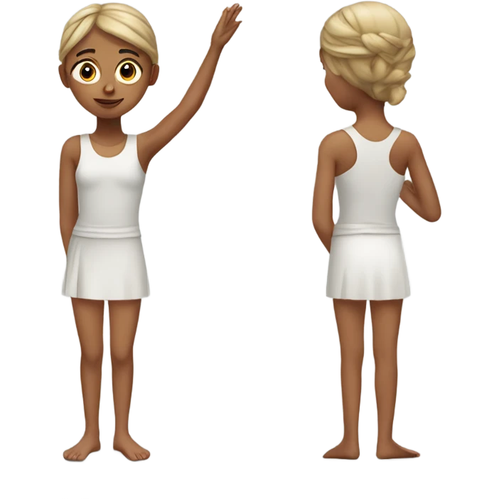 Girl doing pilate emoji