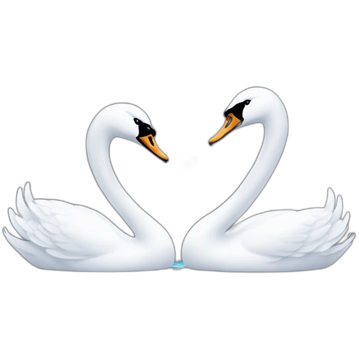2 swans in love emoji