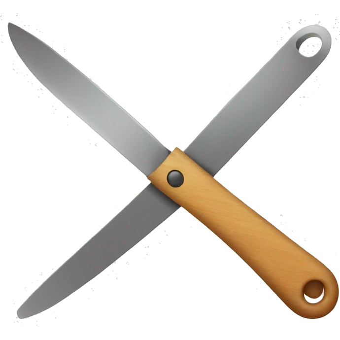 Scissor with wooden handle emoji