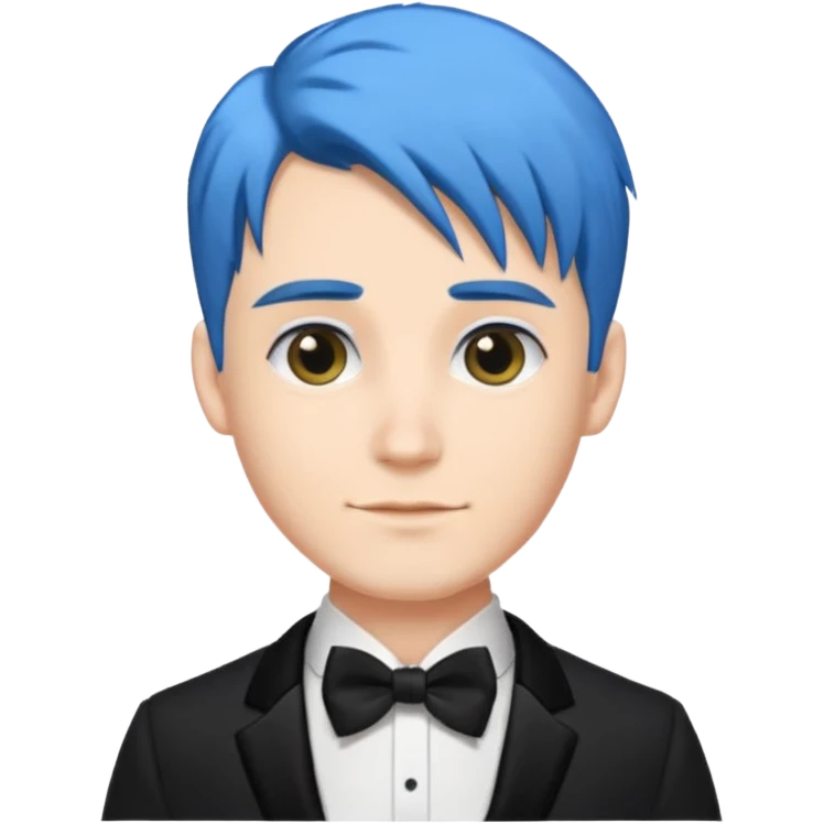 blue hair groom emoji
