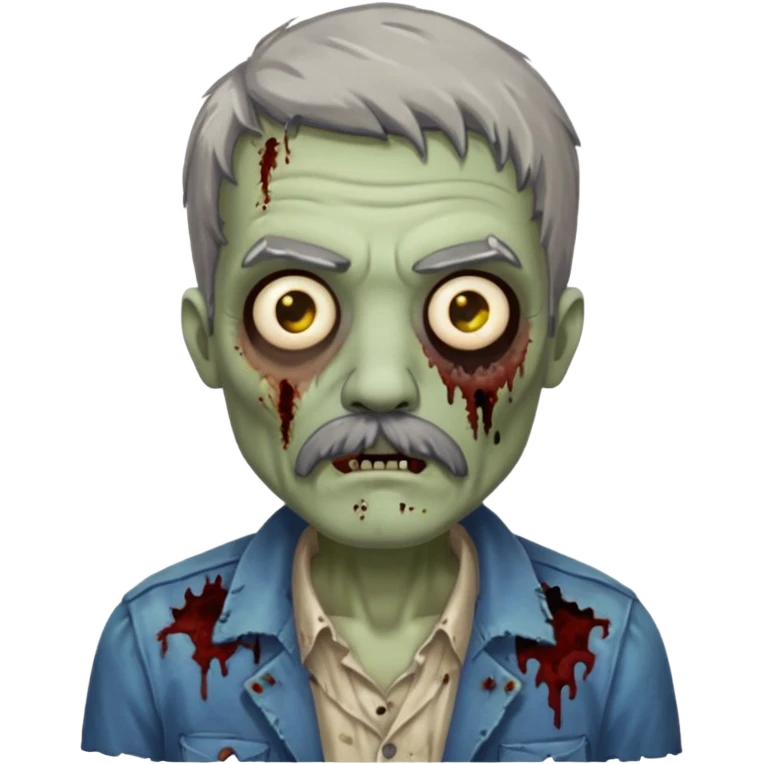 zombie with black mustache emoji