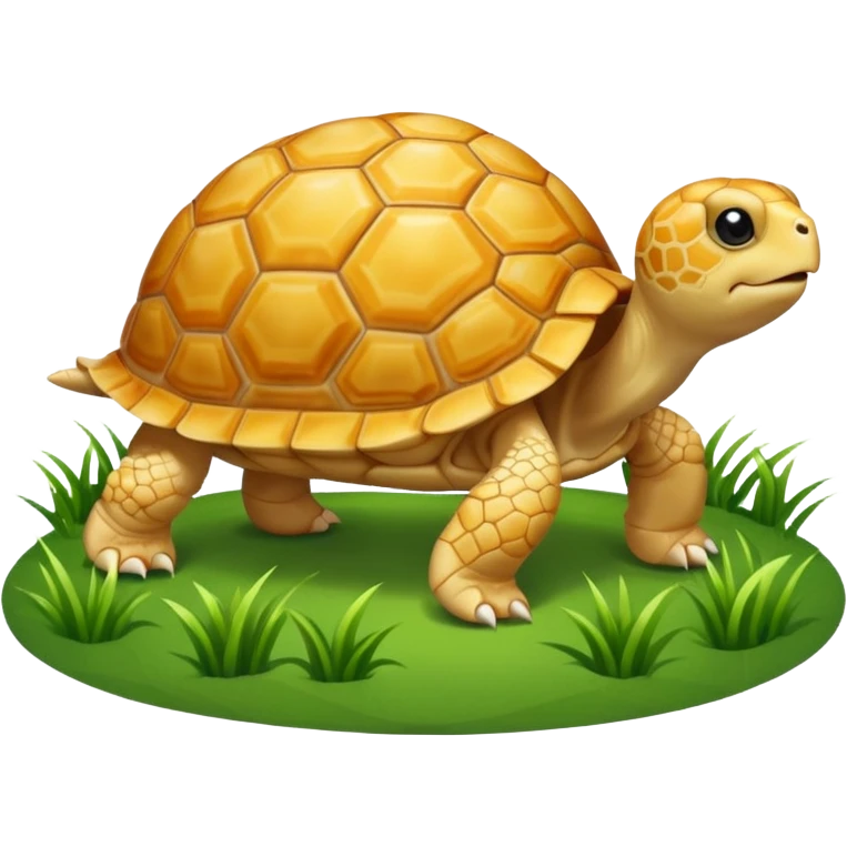 A young yellow tortoise emoji