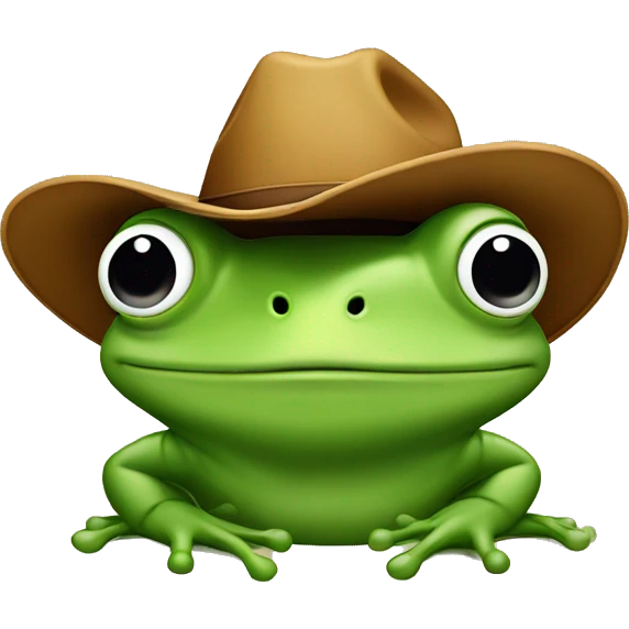 Frog tipping a cowboy hat emoji