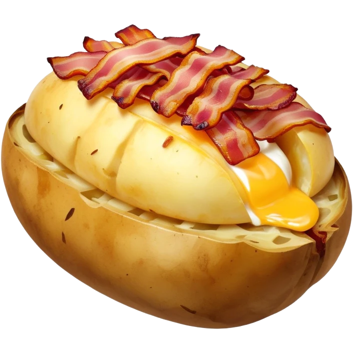 baked potato with bacon emoji