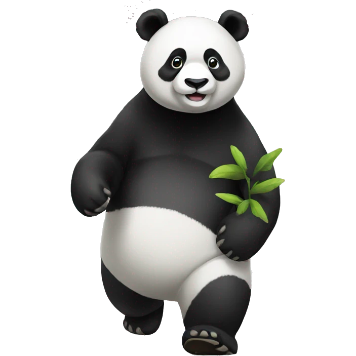 Walking panda emoji