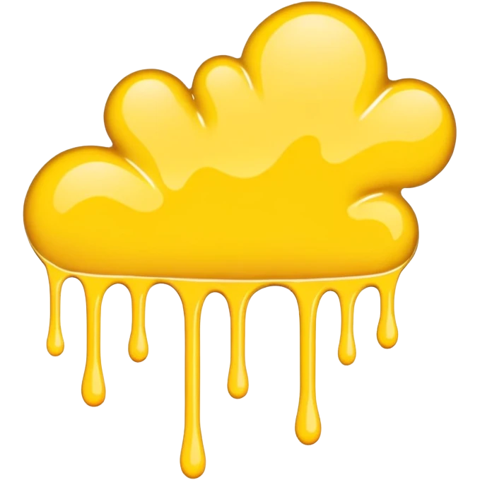 paint splatter, spilled paint, yellow color. emoji