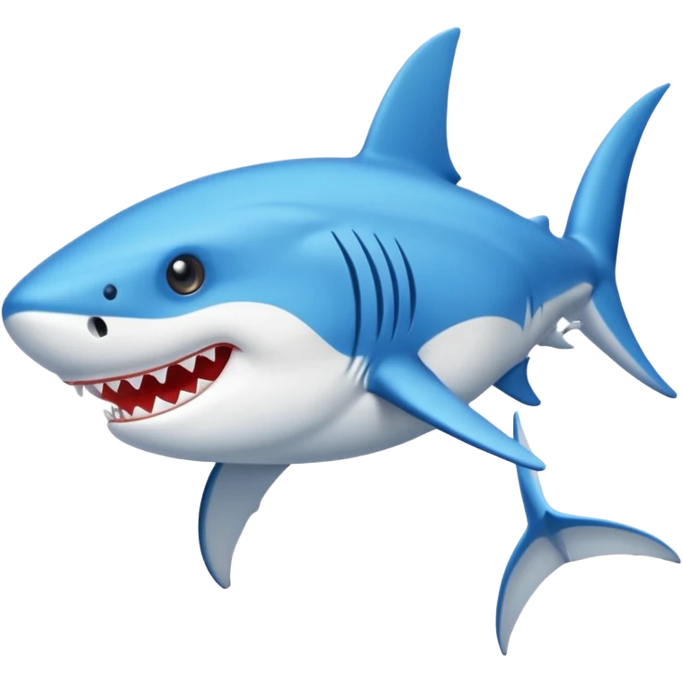 Un tiburón con tenis azules  emoji