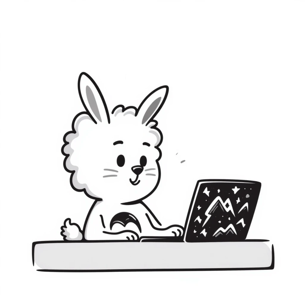 bunny with a laptop emoji
