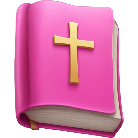 Pink bible emoji