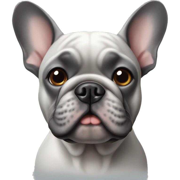 grey french bulldog emoji
