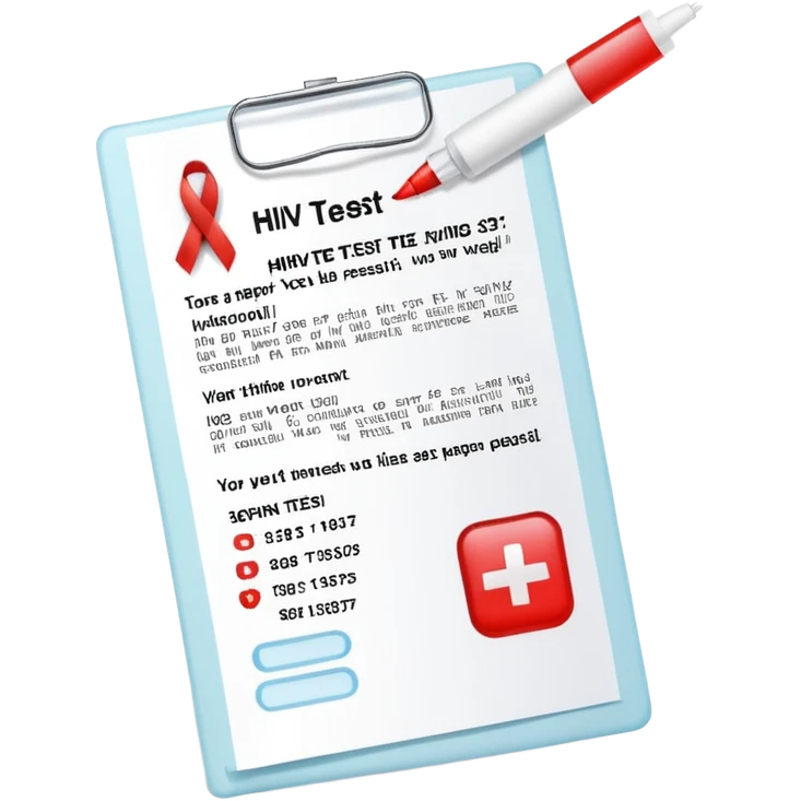 HIV positive or negative result emoji