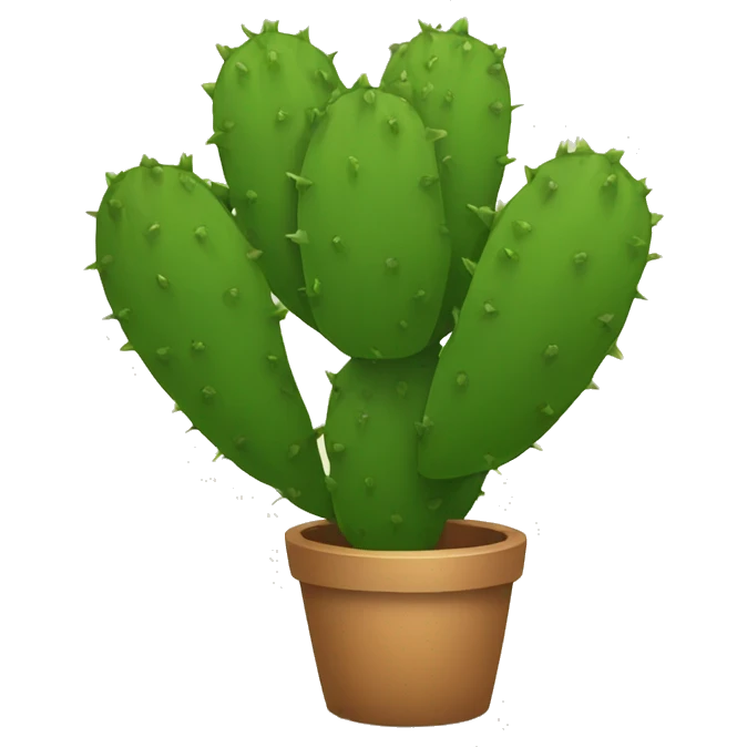 round Nopal without pot emoji