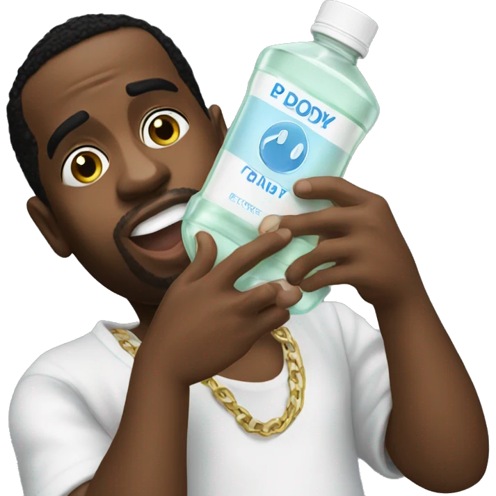 P diddy holding up baby oil emoji
