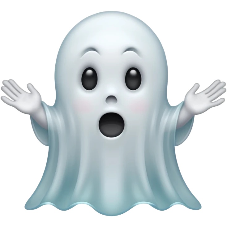 surprised ghost emoji