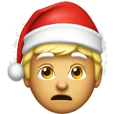 Trump wearing Santa hat  emoji
