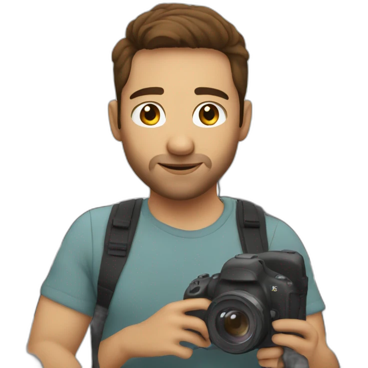Videographer brown hair no glasses about 35 years old emoji