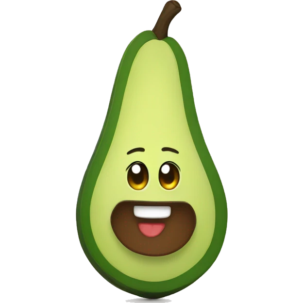 Smiling avocado emoji
