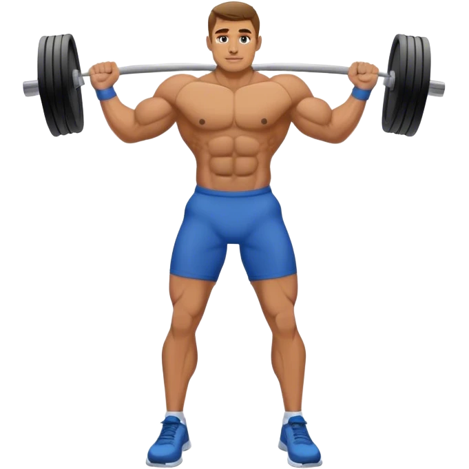 guy weighted lunges exercise emoji