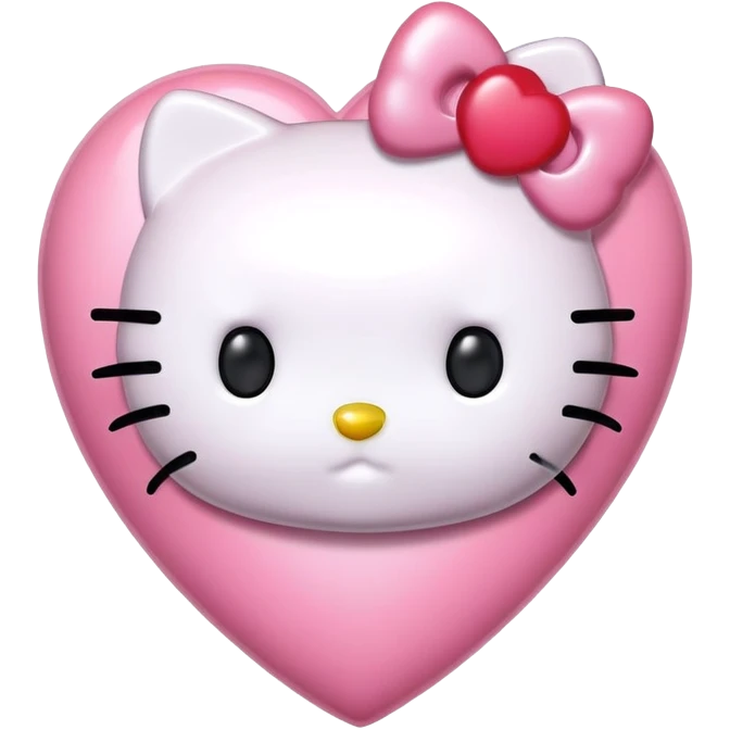 hello kitty heart emoji