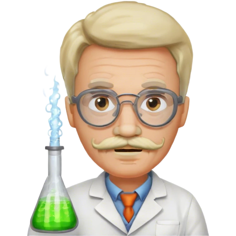 A mad scientist name Omni with a mustache emoji