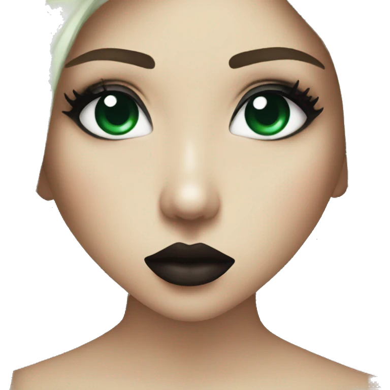  A kiss of dark emerald lips emoji