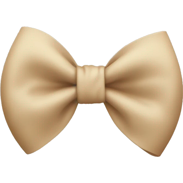 Beige bow emoji