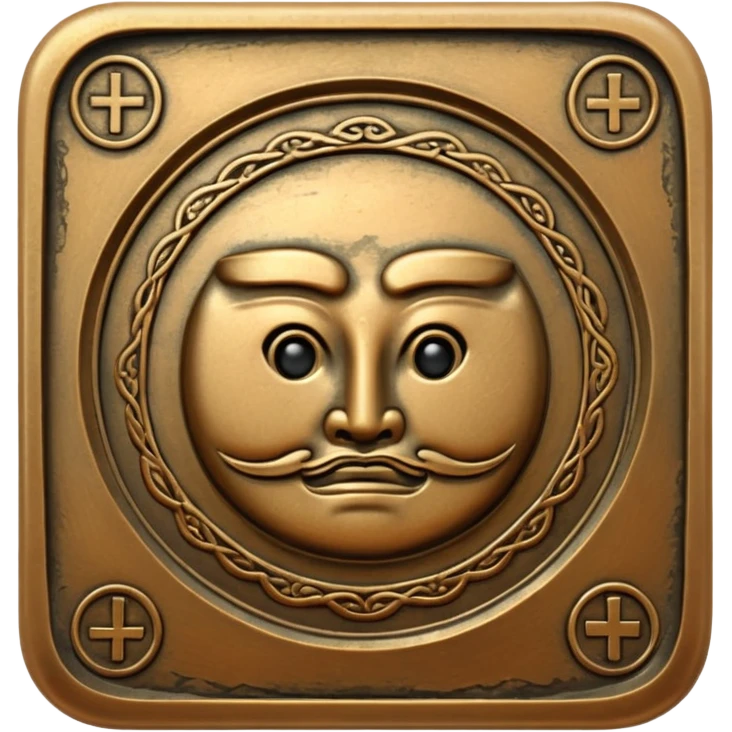 an old square chinese coin emoji