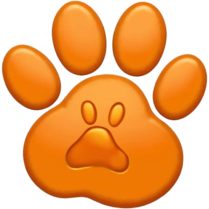 a very light pale pastel orange #FFDBBB pawprint emoji