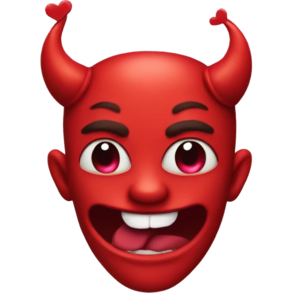 devil with hearts emoji