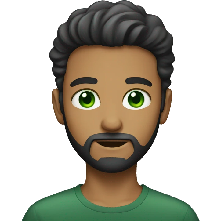 Boy with green eyes and beard emoji