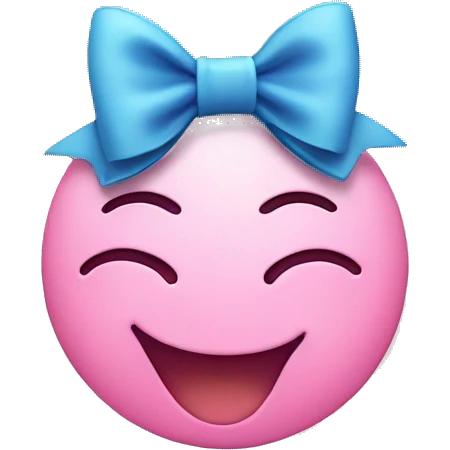 blushing smiley face with bow emoji