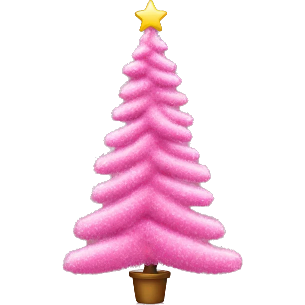 Pink Christmas tree emoji