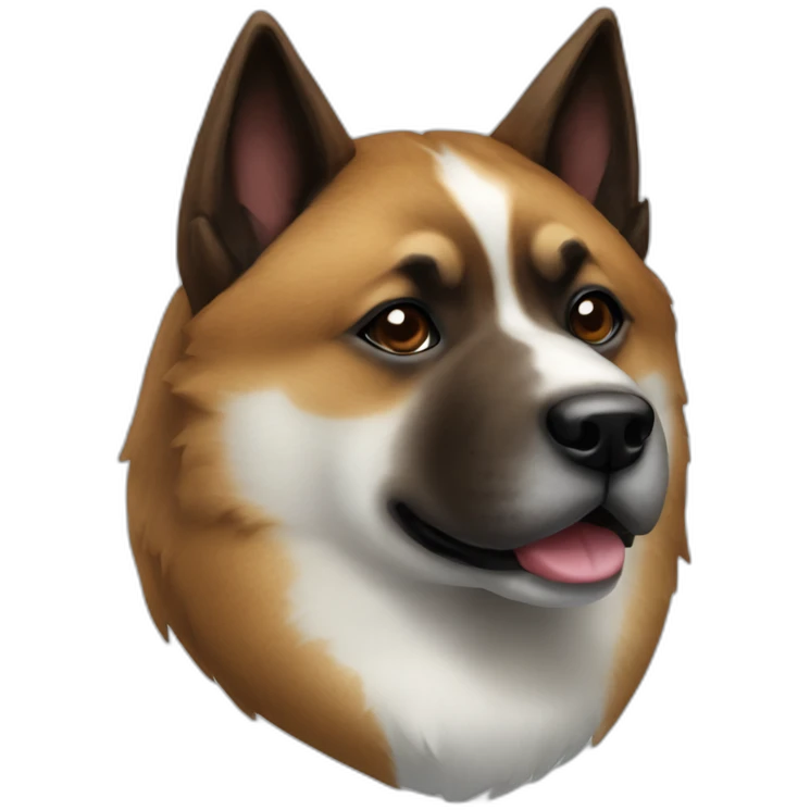 brindle akita inu dog emoji