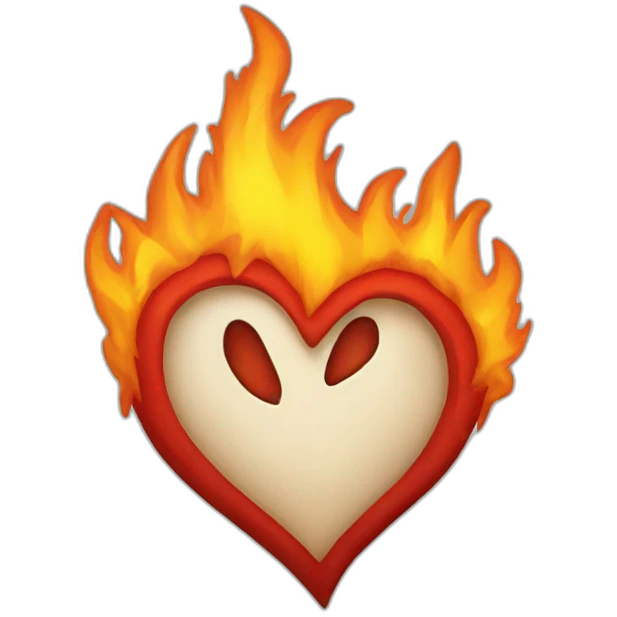 Fire heart emoji