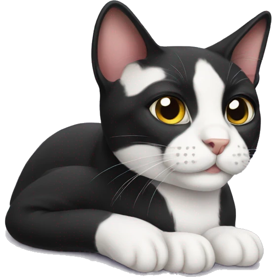 Tuxedo cat emoji