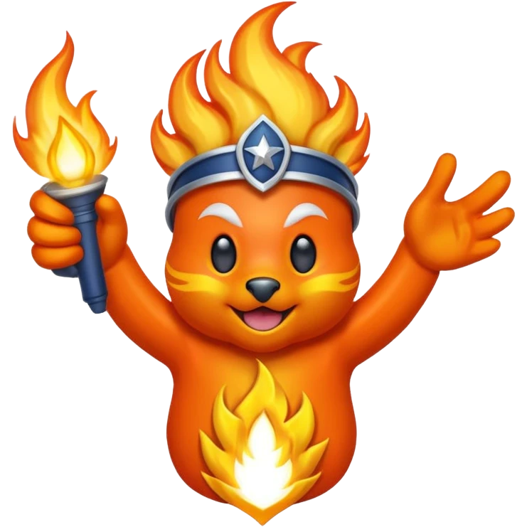 liberty university sparky flames emoji