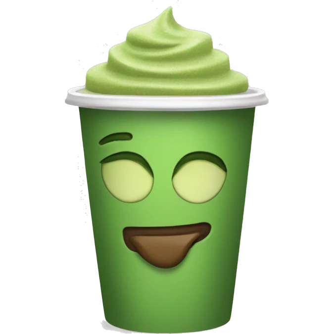 hot matcha in a to go cup emoji