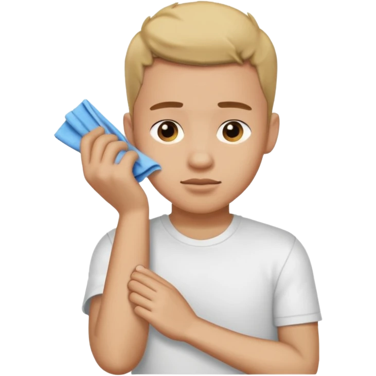 Emoji of a guy wiping off his shoulder emoji