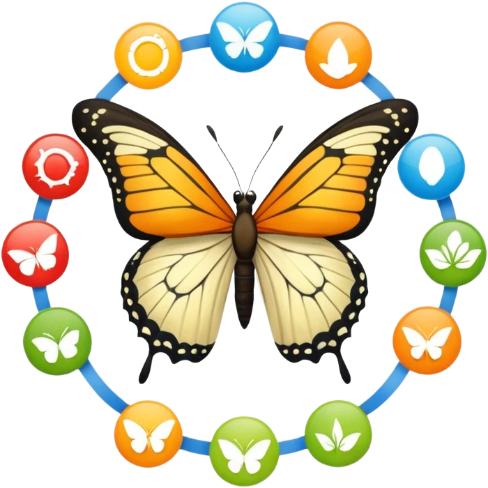 butterfly life cycle emoji