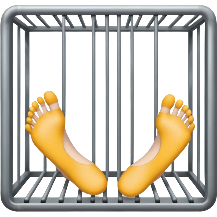 Feet in cage emoji