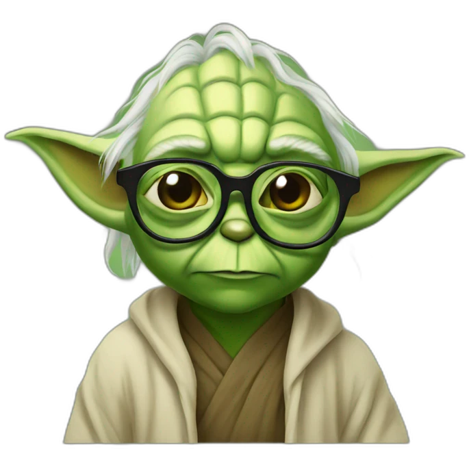 yoda with glasses emoji