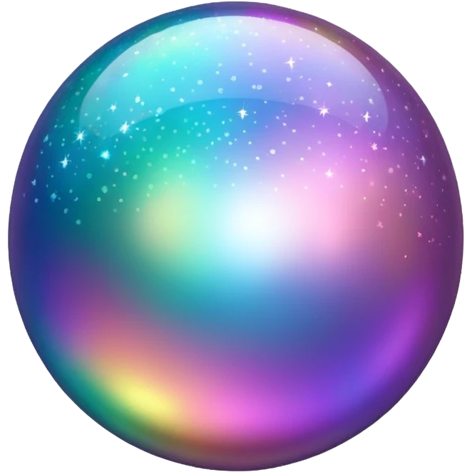 Iridescent Glittered Orb emoji