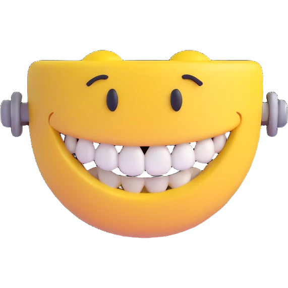 smiling face with braces emoji