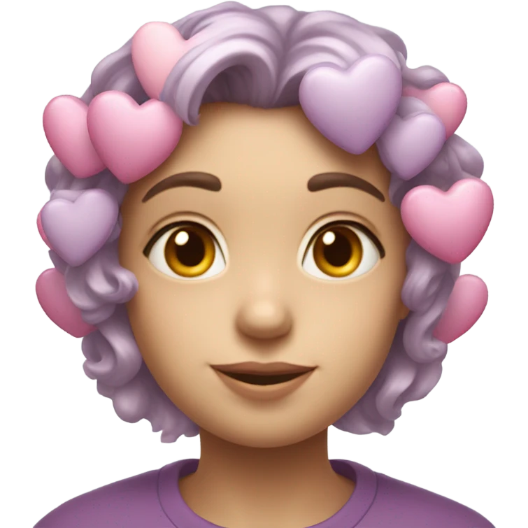A halo of love hearts emoji