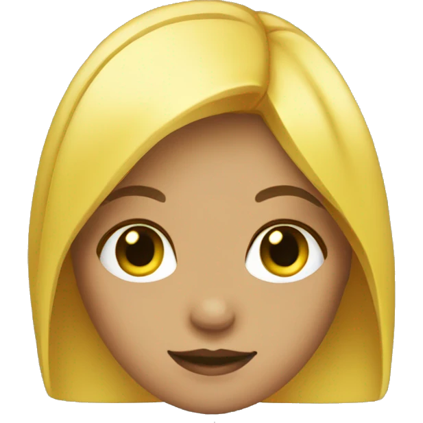 Girl with black base yellow highlighted hair emoji