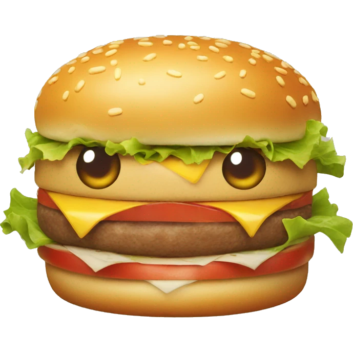 happy burger face emoji