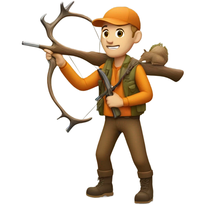 Guy hunting deer emoji