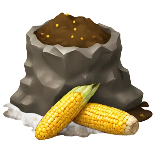 Chunk of mud with corn pieces in it emoji