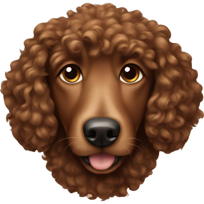 Brown dog curly  emoji